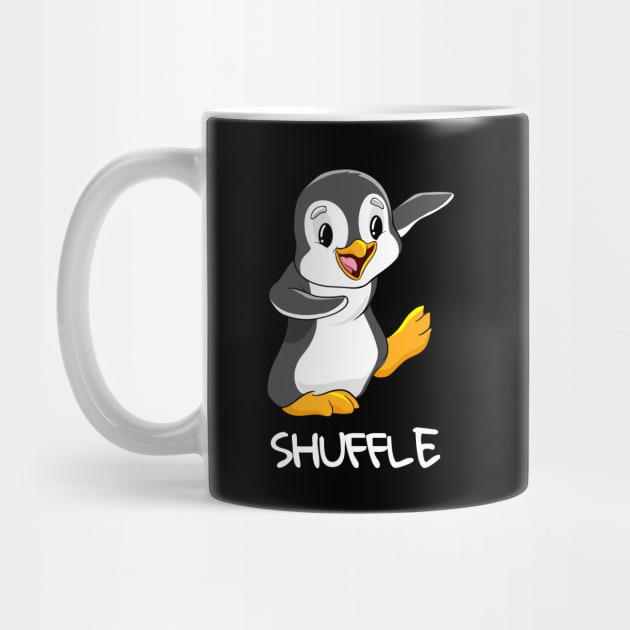 Shuffle dancing penguin Shirt Shuffle Dance Music Techno by ELFEINHALB